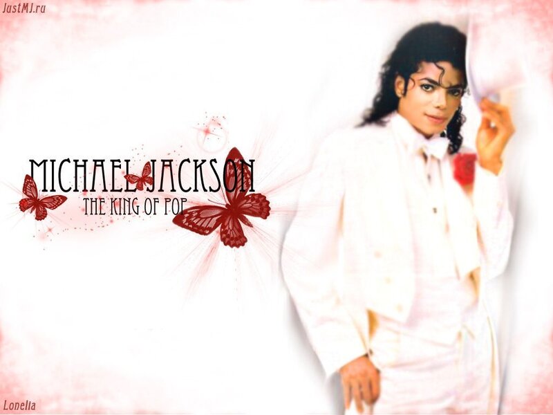 Michael Jackson in White Suit — Dramatic