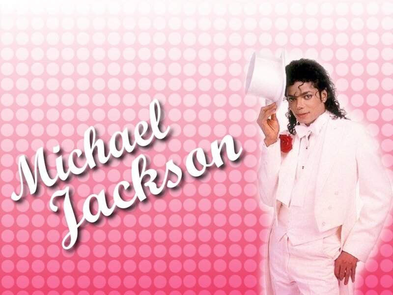Michael Jackson in White Suit — Pink