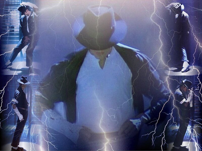 Michael Jackson lightning collage