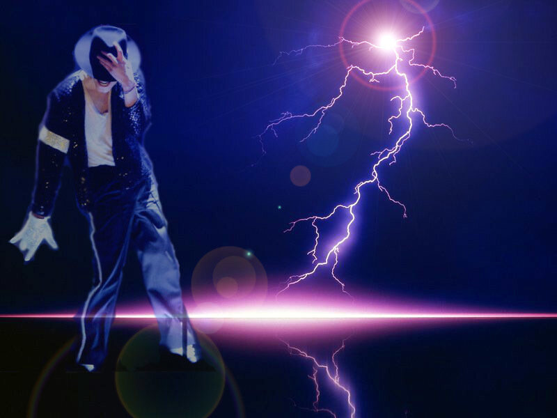 Michael Jackson lightning pose