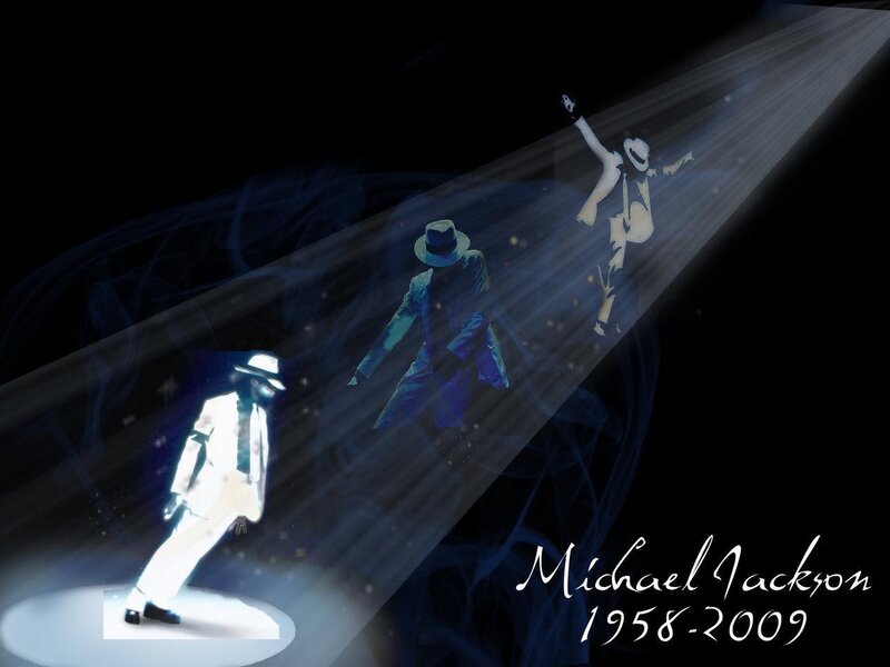 Michael Jackson on Stage — Black, Dramatic, Night, Digital Art, Spotlight