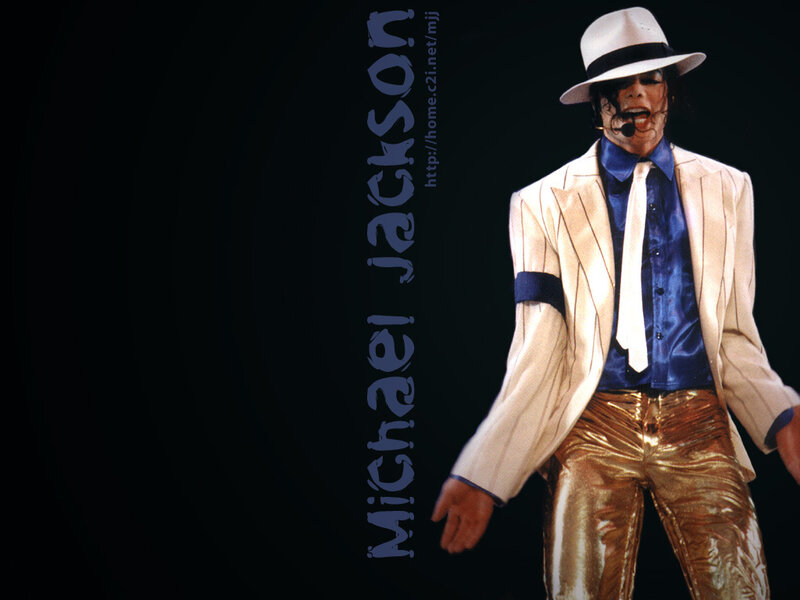 Michael Jackson on Stage — Black, Dramatic, Photograph, Hat
