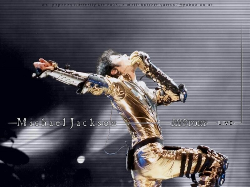 Michael Jackson on Stage — Black, Dramatic, Photograph