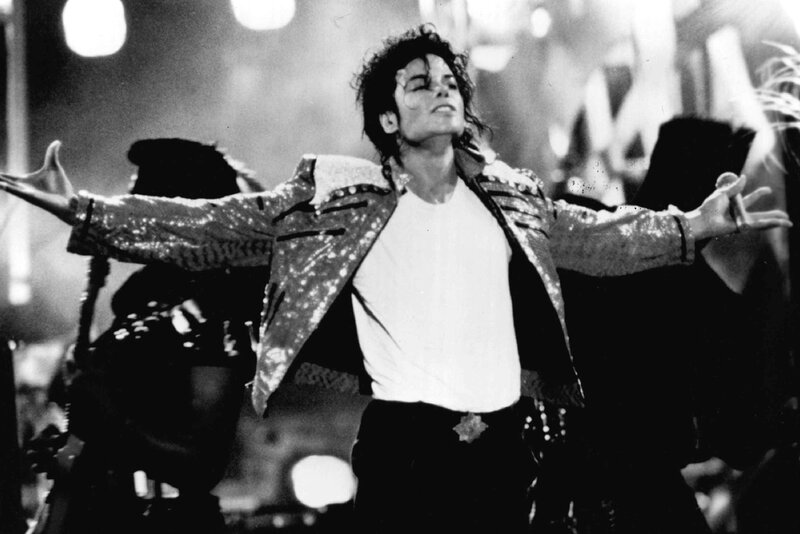 Michael Jackson on Stage — Black, Dynamic, Night