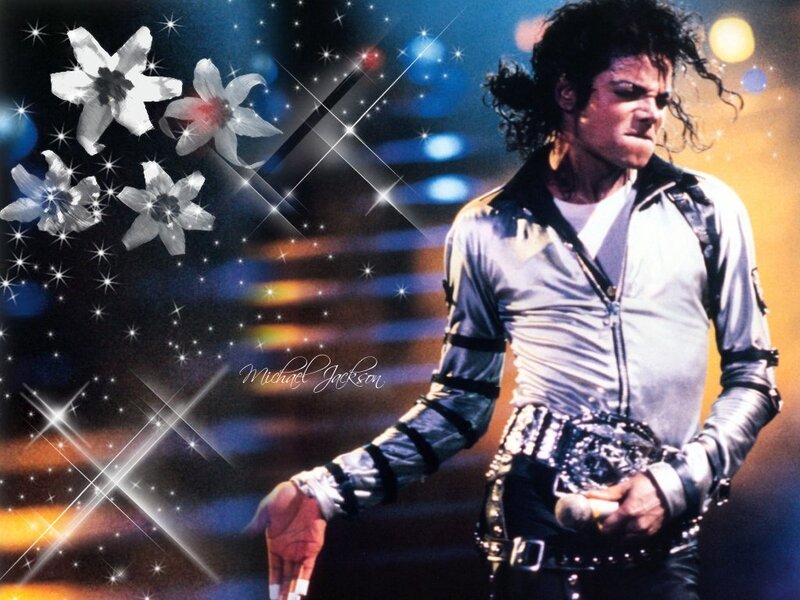 Michael Jackson on Stage — Blue, Dramatic, Night