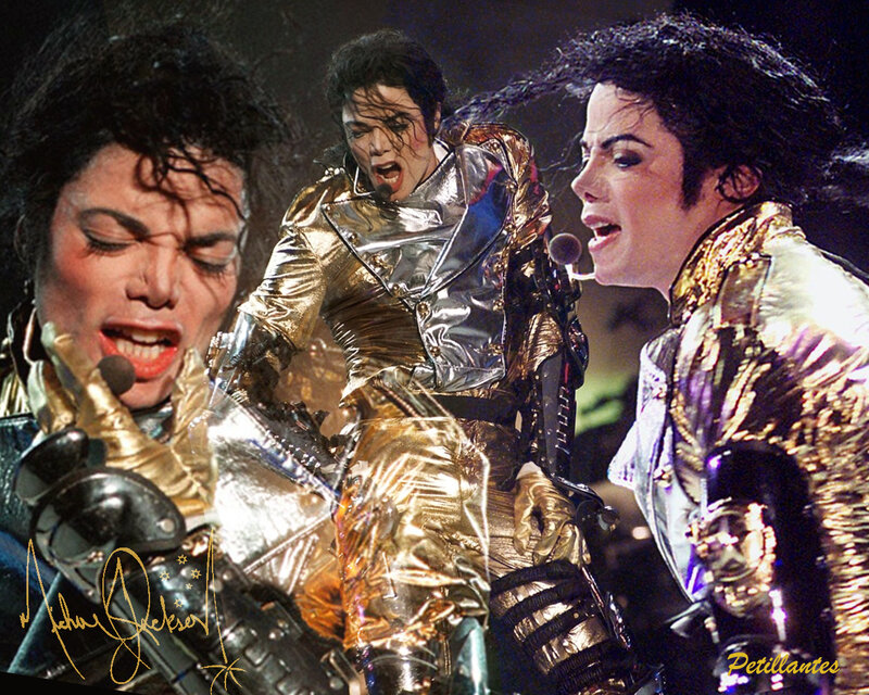 Michael Jackson on Stage — Gold, Dramatic