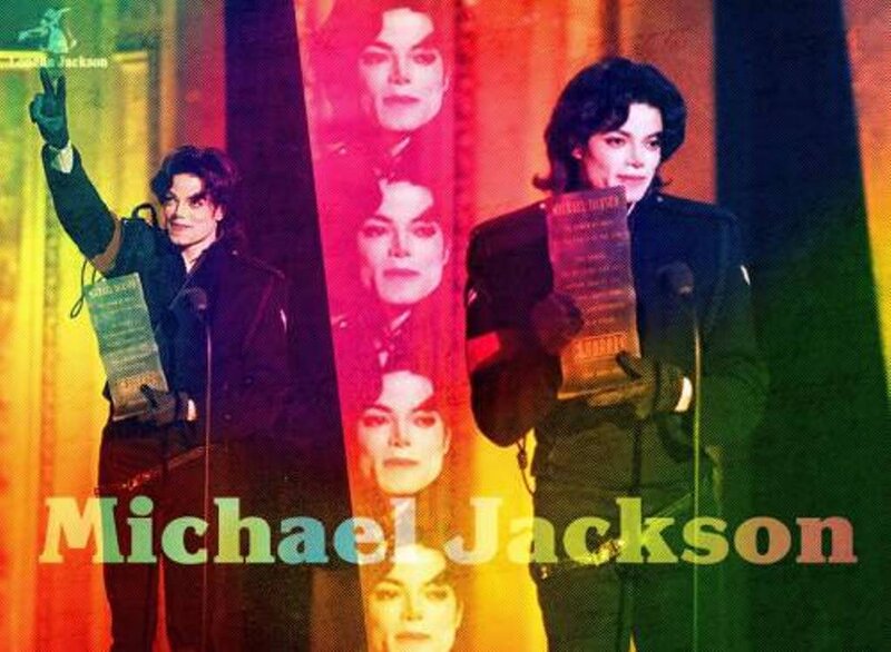 Michael Jackson on Stage — Red, Celebratory