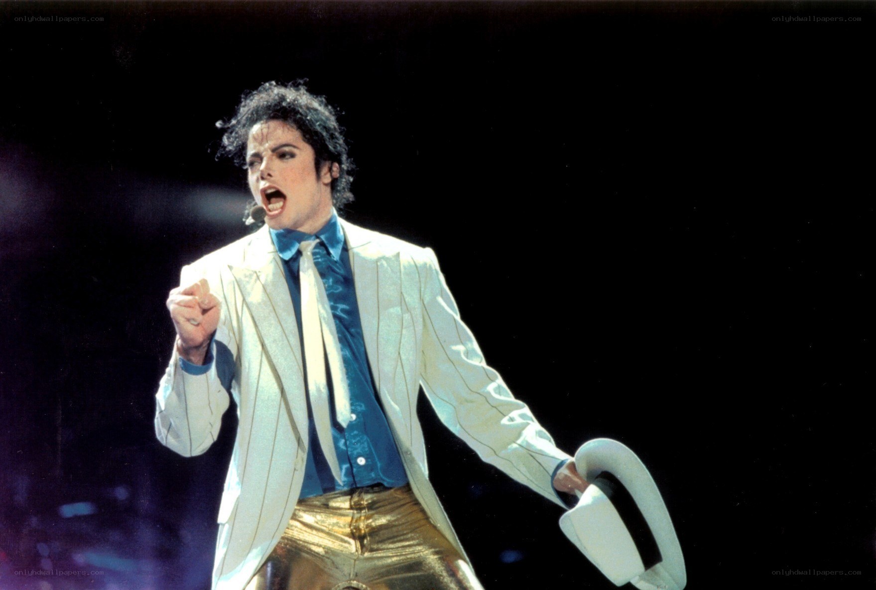 Michael Jackson performing on stage