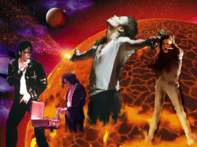 Michael Jackson Performing — Red, Dramatic