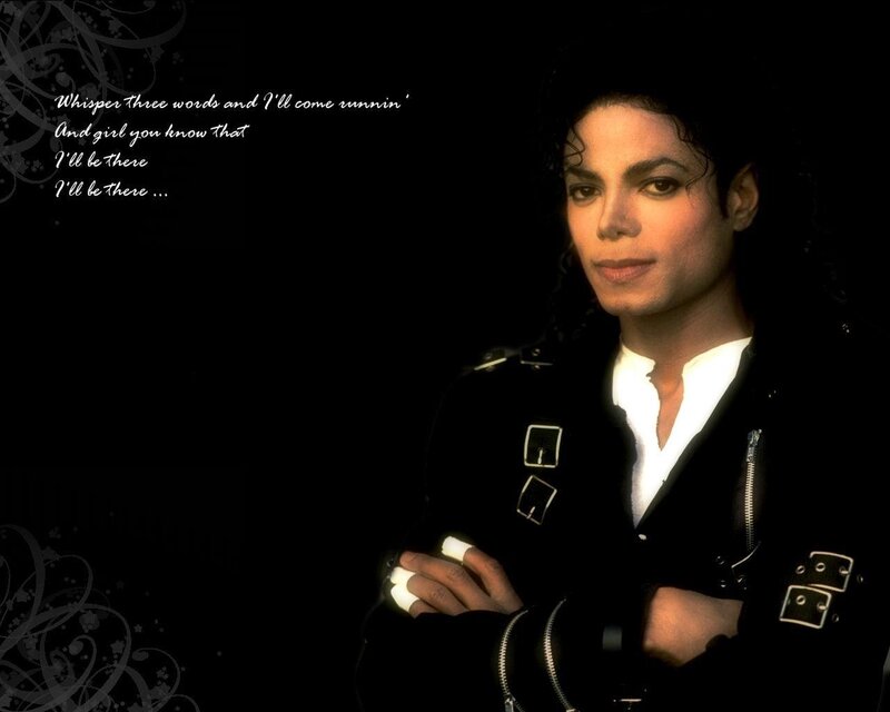 Michael Jackson Portrait — Black, Dramatic, Photograph, Text, Jacket