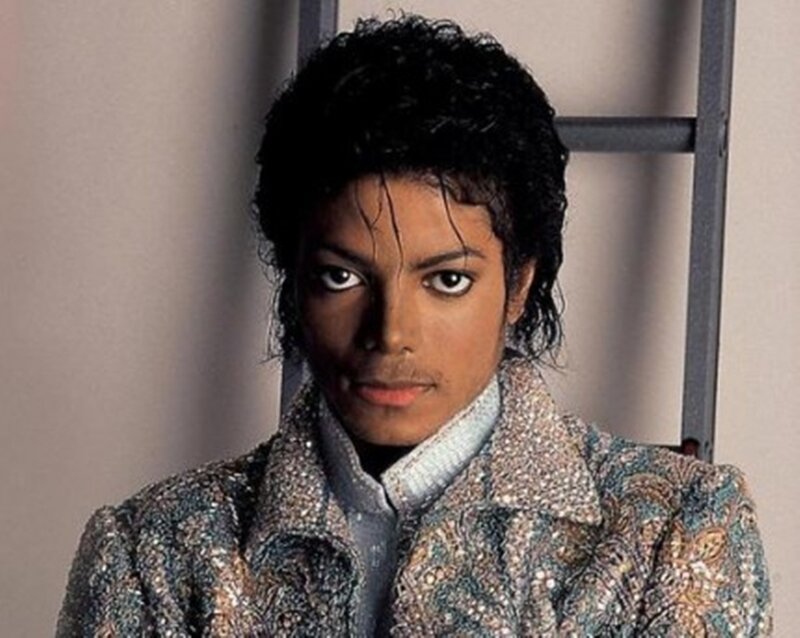 Michael Jackson Portrait — Black, Serious, Photograph, Jacket