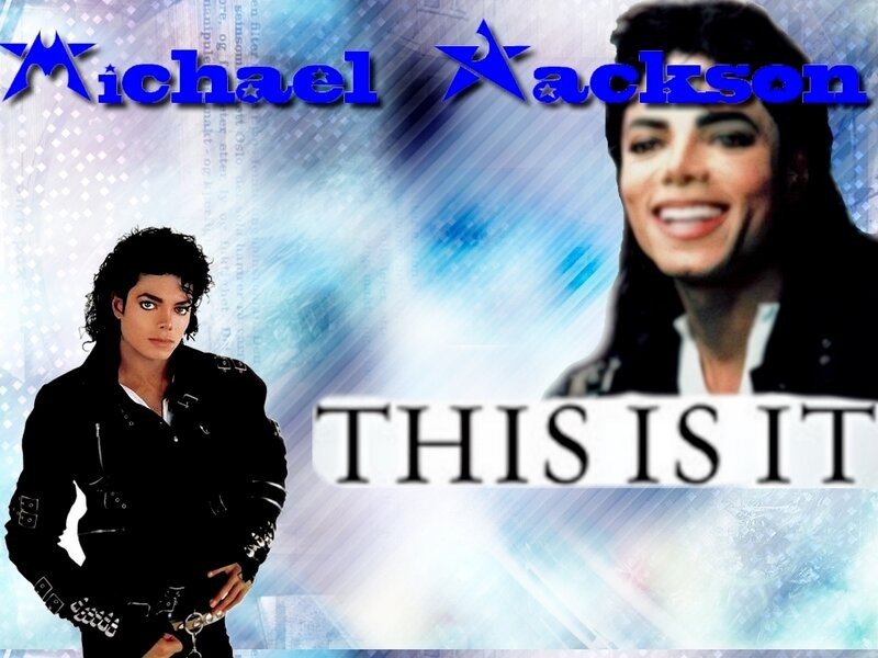 Michael Jackson Portrait — Blue, Dramatic, Digital Art