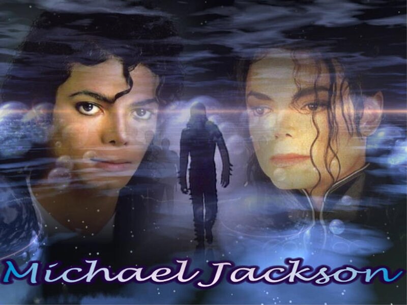 Michael Jackson Portrait — Blue, Dreamy