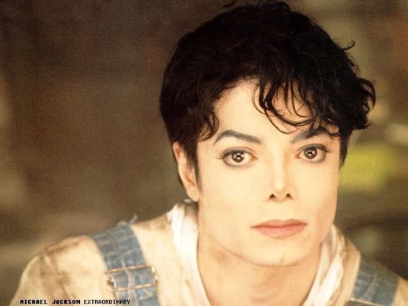Michael Jackson Portrait — Brown, Serious