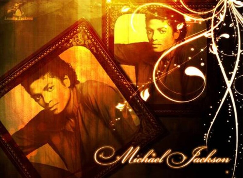 Michael Jackson Portrait — Gold