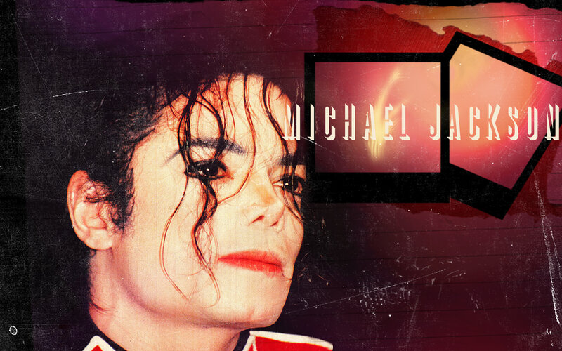 Michael Jackson Portrait — Red, Dramatic, Photograph