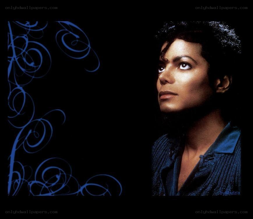 Michael Jackson portrait with swirls