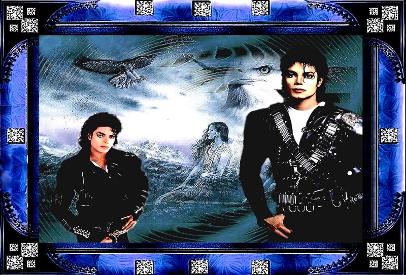 Michael Jackson Portraits — Blue