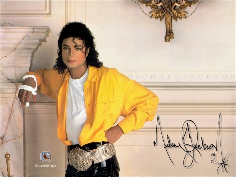 Michael Jackson Posing — Yellow