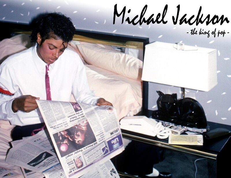 Michael Jackson Reading Newspaper