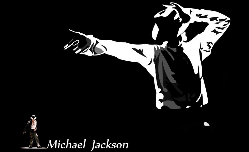 Michael Jackson Silhouette — Black, Dramatic
