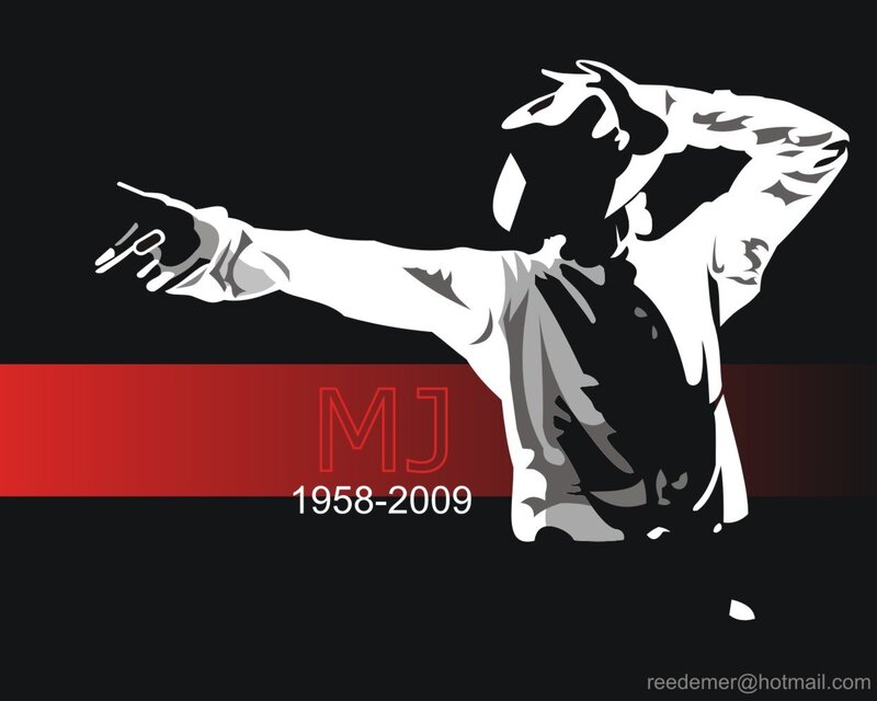 Michael Jackson Silhouette — Black, Dramatic, Vector Art