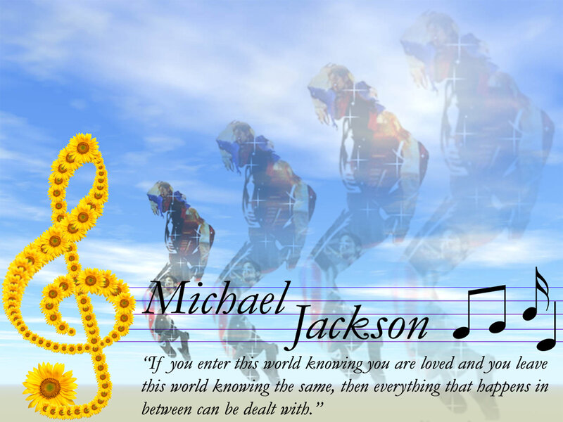Michael Jackson Silhouette — Blue, Inspirational