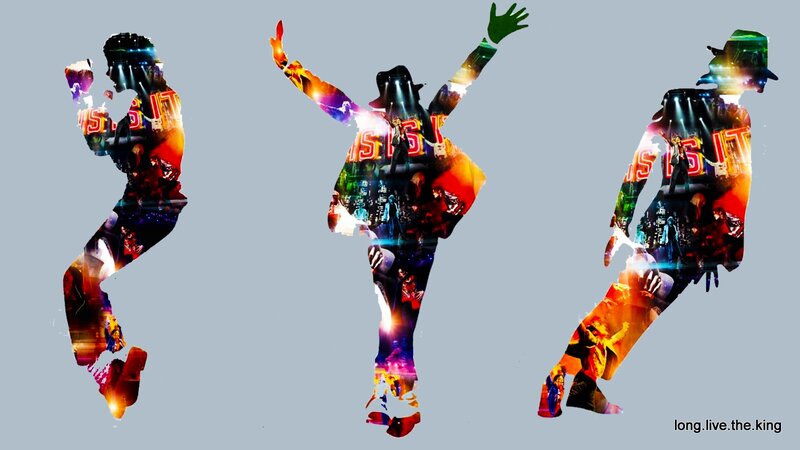 Michael Jackson silhouette collage