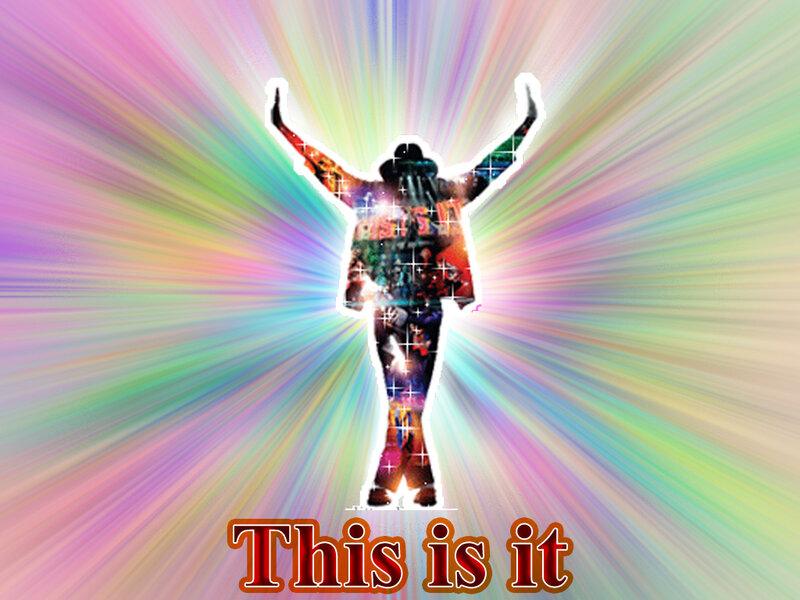 Michael Jackson silhouette with light rays