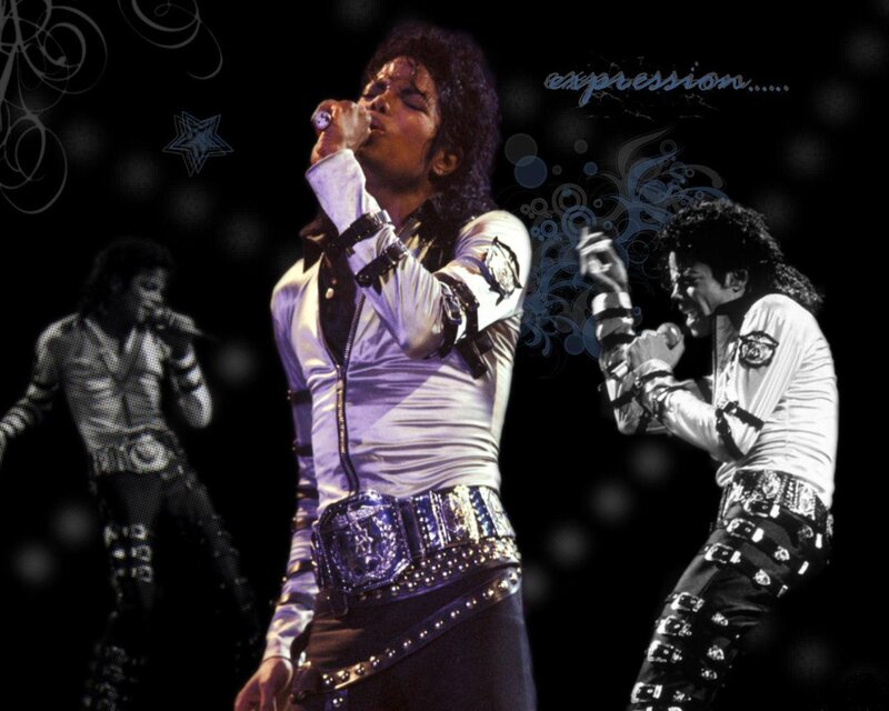 Michael Jackson Singing — Black, Dramatic, Night