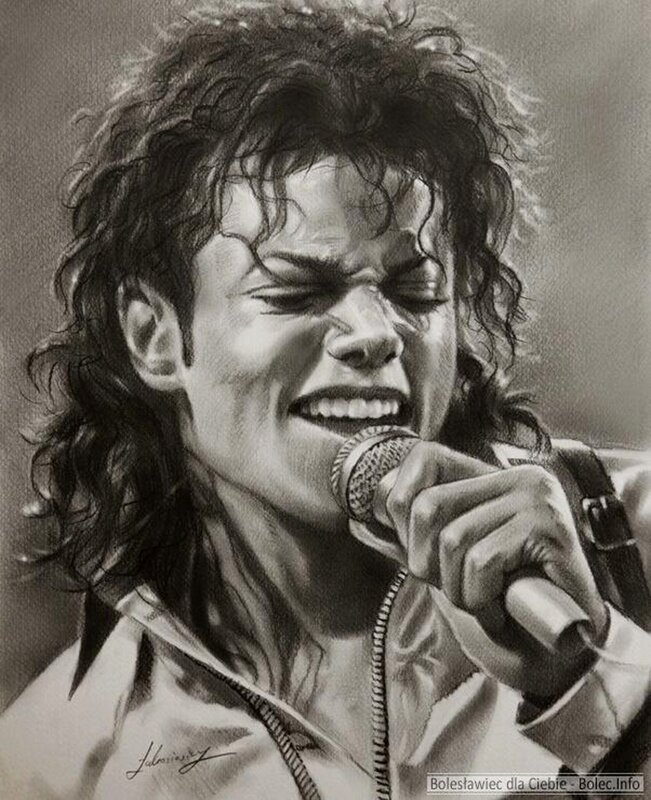 Michael Jackson singing portrait