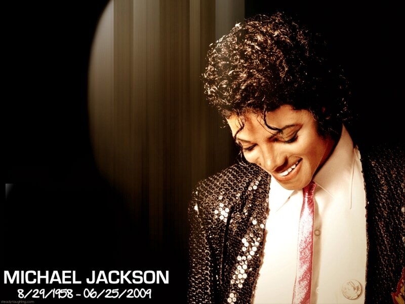 Michael Jackson Smiling — Black, Dramatic