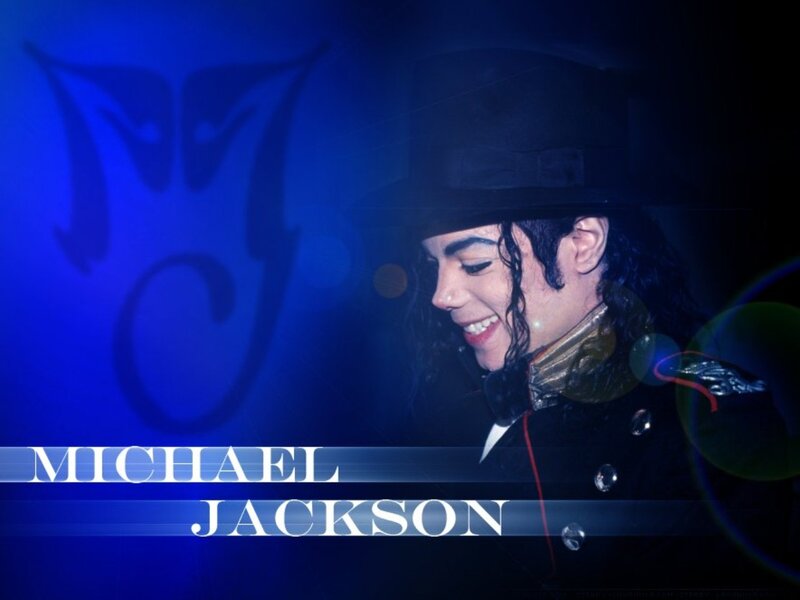 Michael Jackson Smiling — Blue, Dramatic