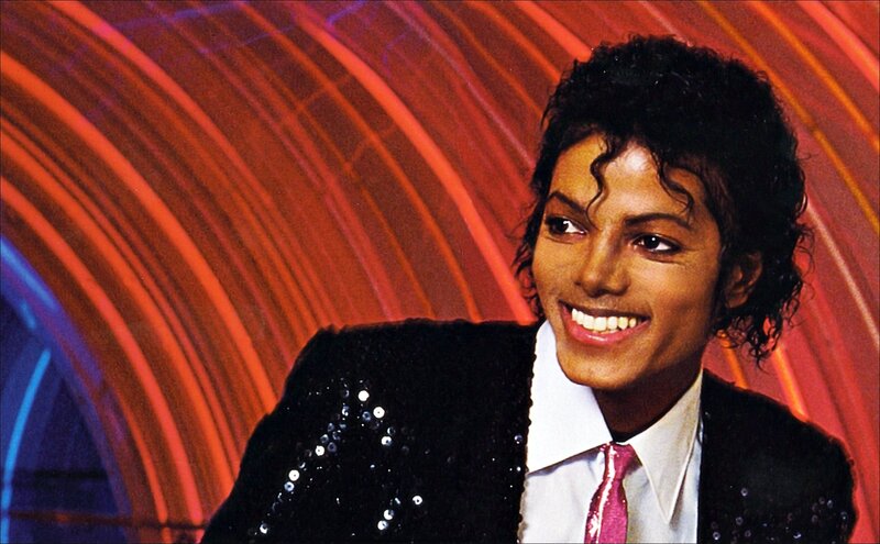 Michael Jackson Smiling — Red, Confident