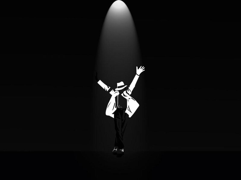 Michael Jackson spotlight silhouette