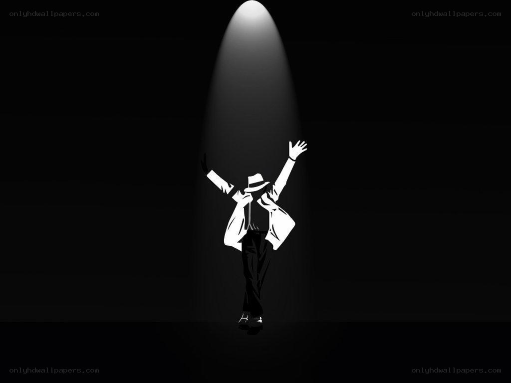 Michael Jackson spotlight silhouette