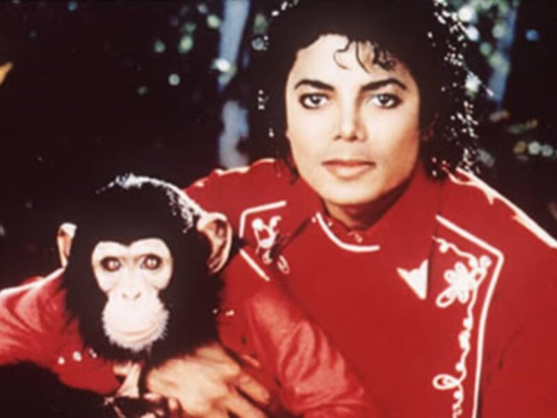 Michael Jackson with a monkey