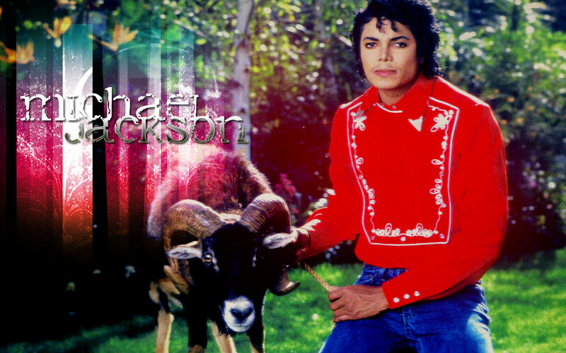 Michael Jackson with a ram