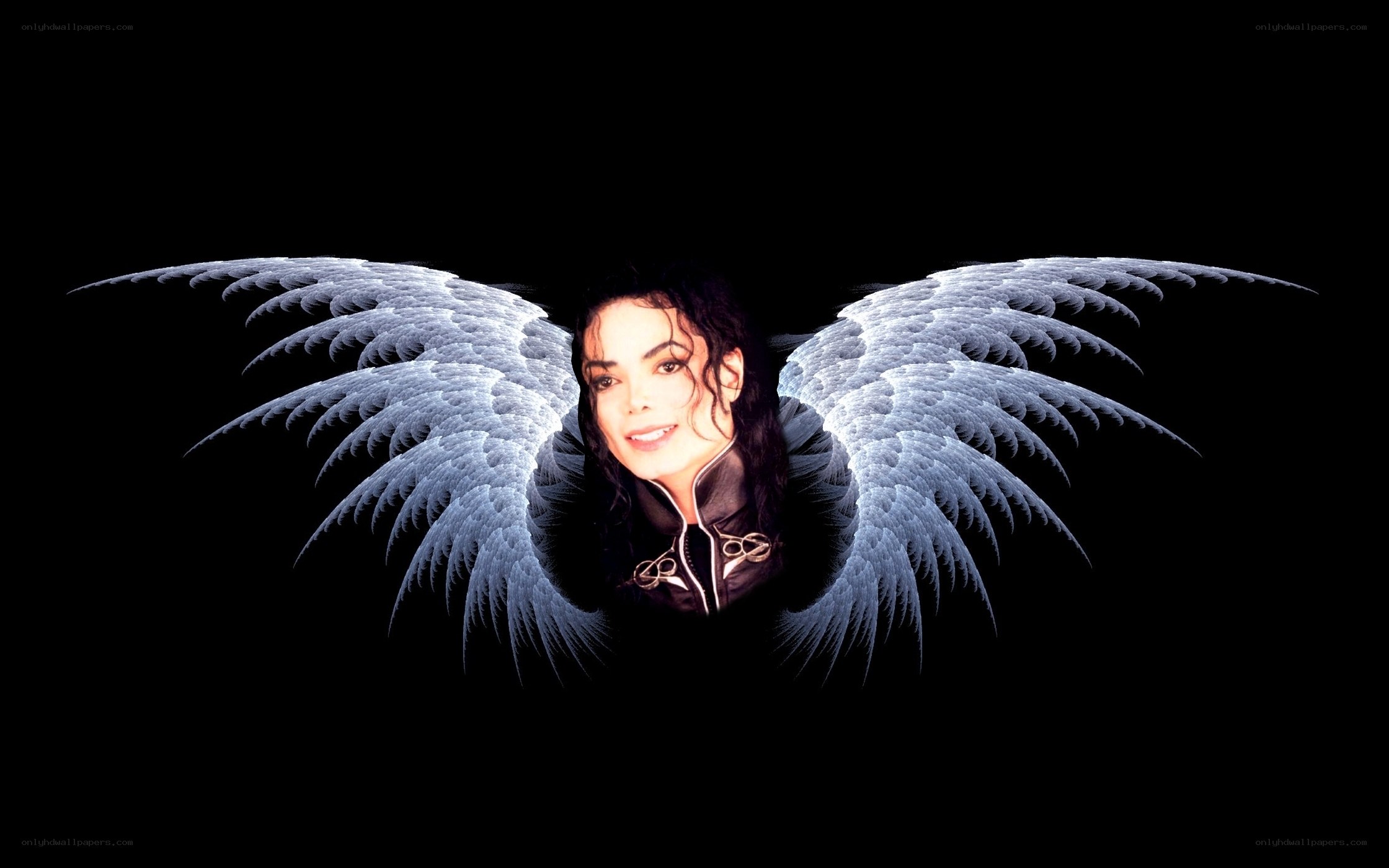 Michael Jackson with angel wings