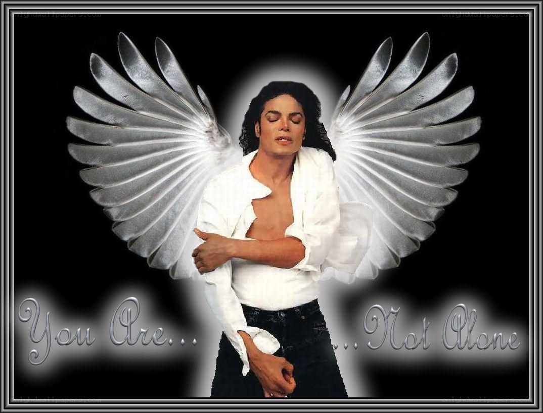 Michael Jackson with angel wings