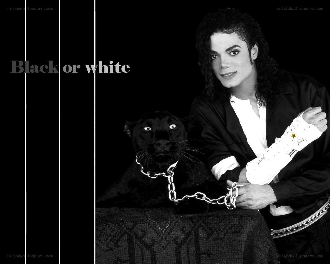 Michael Jackson with black panther
