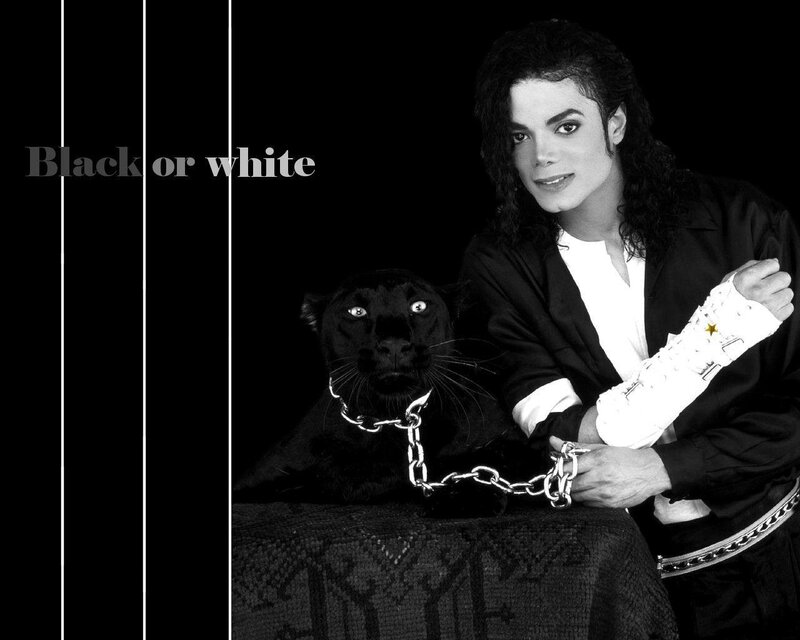 Michael Jackson with Black Panther — Dramatic