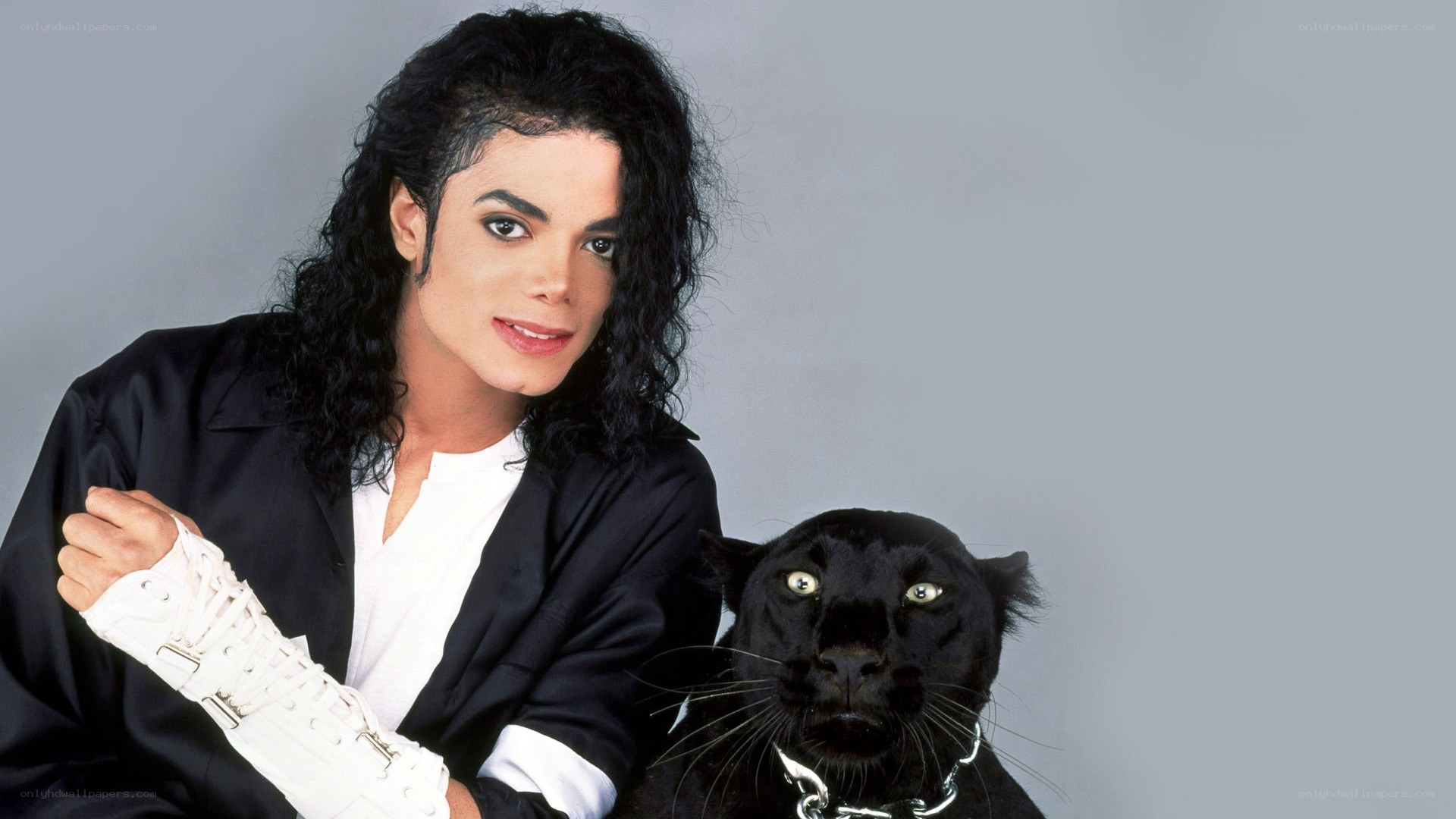 Michael Jackson with black panther