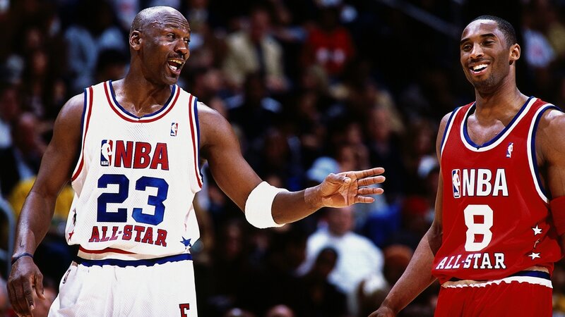 Michael Jordan and Kobe Bryant at All-Star Game