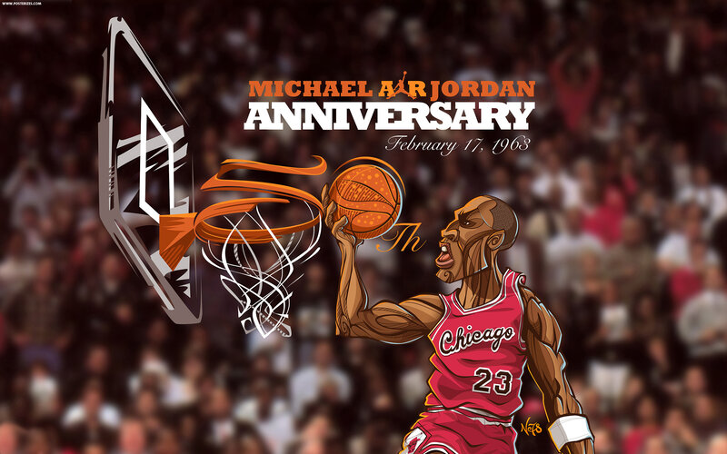 Michael Jordan anniversary art