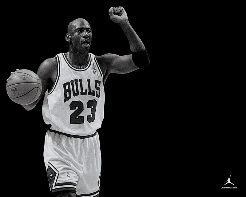 Michael Jordan celebrating