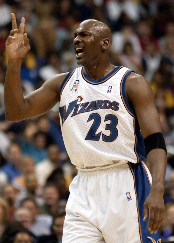 Michael Jordan celebrating