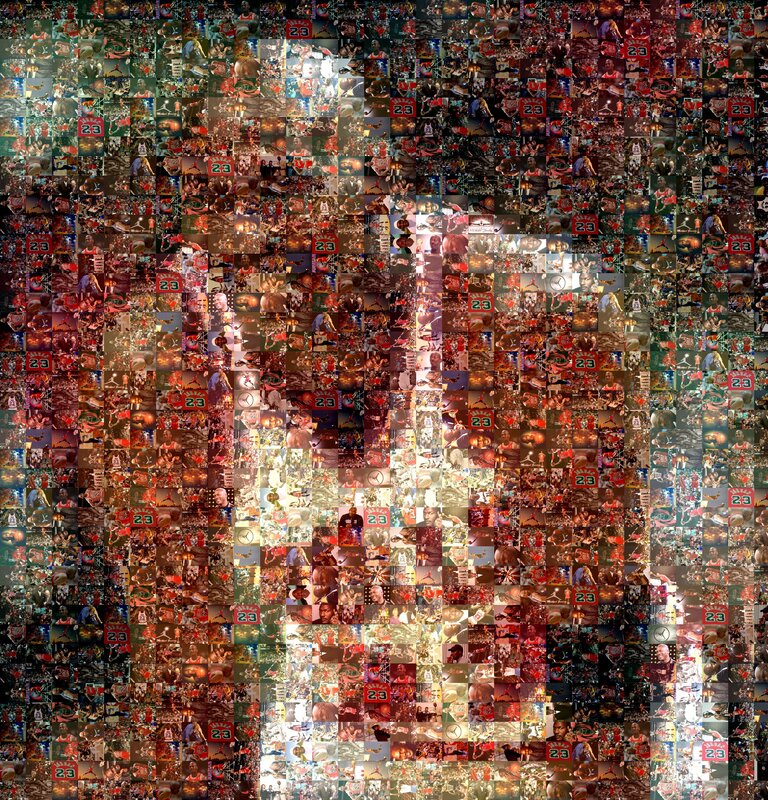 Michael Jordan collage mosaic