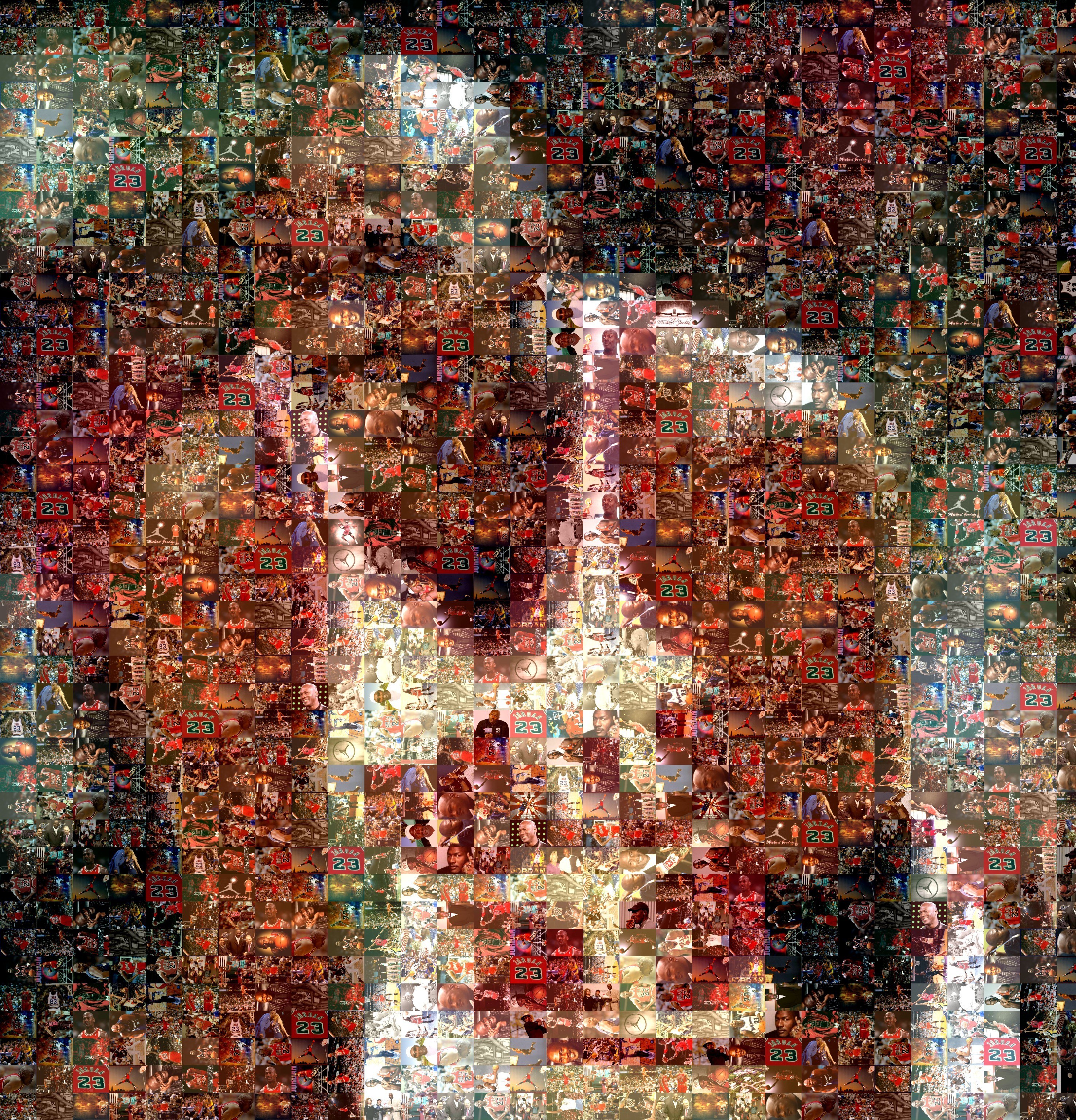 Michael Jordan collage mosaic