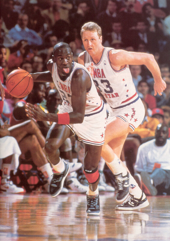 Michael Jordan dribbling in All-Star game